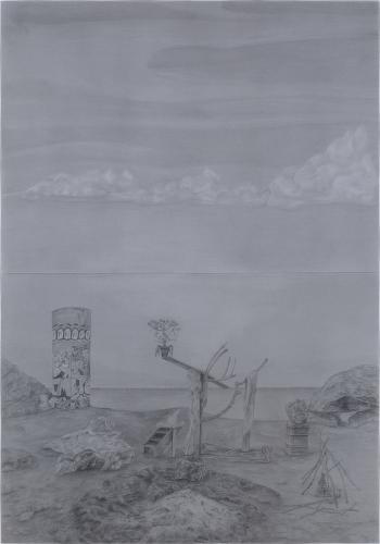 Jarek Piotrowski - Architect - Pencil on paper - 51 x 36.5cm