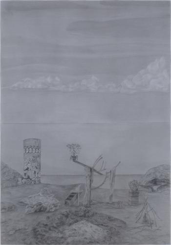 Jarek Piotrowski - Architect - Pencil on paper - 51 x 36.5cm