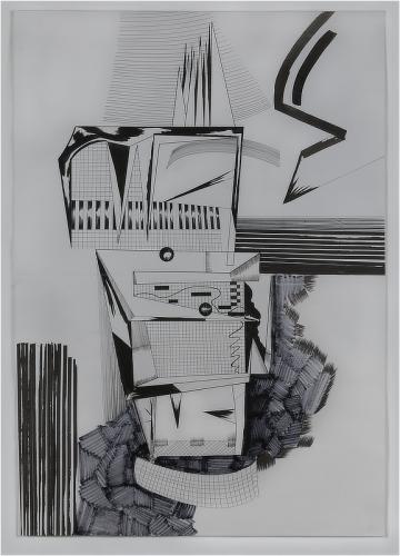 Jarek Piotrowski - Account of Symmetry - water/oil based ink on paper - 76 x 54cm