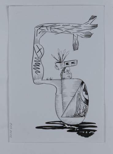 Jarek Piotrowski - Brutus Kaputt - Water based ink on paper - 30cm × 21cm
