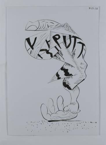 Jarek Piotrowski - Brutus Kaputt - Water based ink on paper - 38cm × 27cm