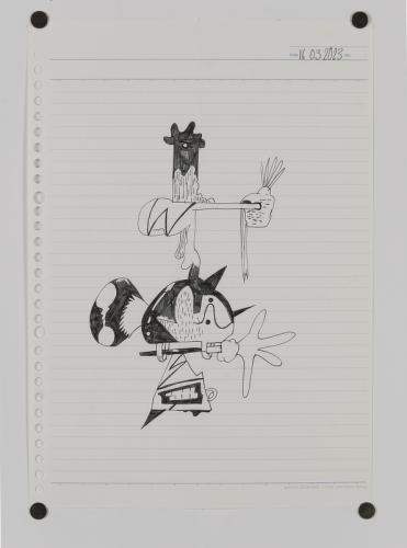 Jarek Piotrowski - Luggage - Ink on paper - 21 x 29.7cm