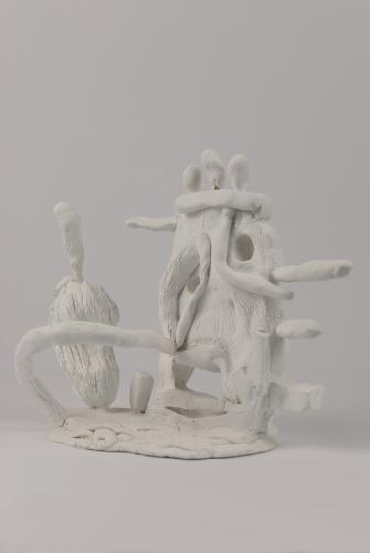 Jarek Piotrowski - Manic Paste - Clay and wood - 12.5 × 16 x 11.1cm