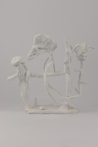 Jarek Piotrowski - Manic Paste - Clay and steel - 16.5 × 17 x 10cm
