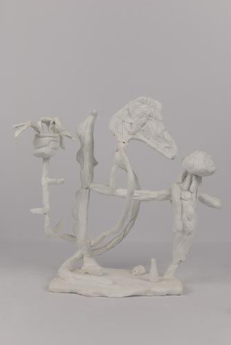 Jarek Piotrowski - Manic Paste - Clay and steel - 16.5 × 17 x 10cm