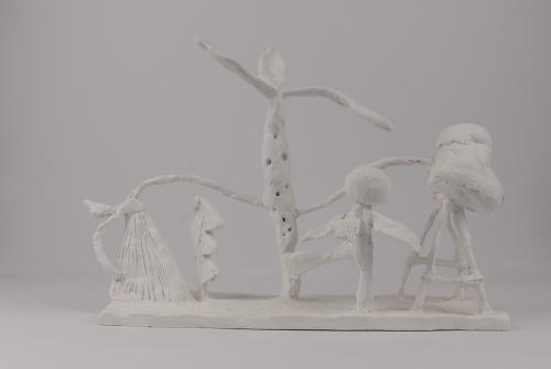 Jarek Piotrowski - Manic Paste - Clay and steel - 16 × 23 x 11cm