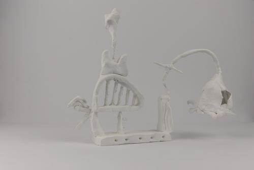Jarek Piotrowski - Manic Paste - Clay and steel - 17.5 × 22.5 x 7cm