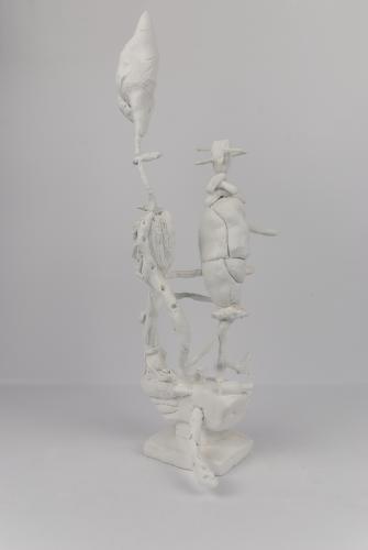 Jarek Piotrowski - Manic Paste - Clay, steel and aluminium - 31 × 8 x 7.5cm