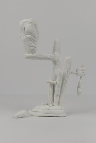 Jarek Piotrowski - Manic Paste - Clay and wood - 13.5 × 10 x 4.5cm