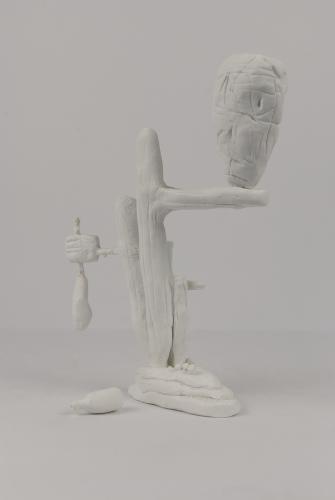 Jarek Piotrowski - Manic Paste - Clay and wood - 13.5 × 10 x 4.5cm