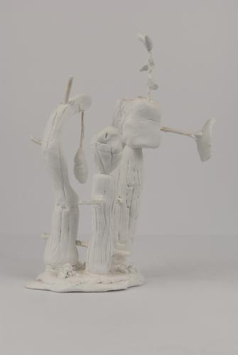 Jarek Piotrowski - Manic Paste - Clay, wood and rope - 15 × 14 x 7.5cm