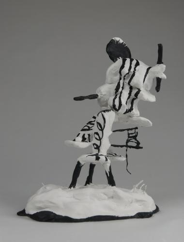 Jarek Piotrowski - Babylon Blues - Steel, clay, acrylic and lacquer - 22cm x 15.5cm × 10cm