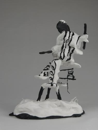 Jarek Piotrowski - Babylon Blues - Steel, clay, acrylic and lacquer - 15.5cm × 10cm × 22cm