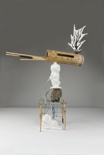 Jarek Piotrowski - Ovid's Cupboard - Steel, bamboo, stone, ceramic, clay, acrylic and lacquer - 51.5cm x 36cm × 11cm