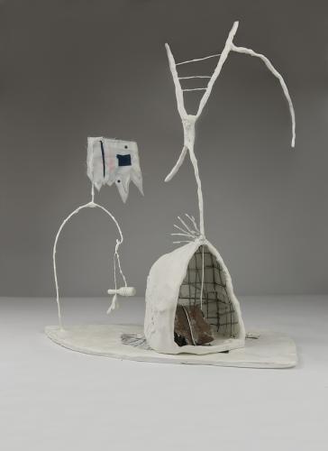 Jarek Piotrowski - Ovid's Cupboard - Steel, stone, clay, fabric and lacquer - 41cm x 35cm × 17cm