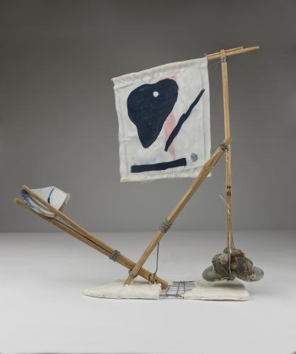 Jarek Piotrowski - Ovid's Cupboard - Steel, stone, clay, fabric, bamboo, ceramic and lacquer - 29.5cm x 26cm × 8cm
