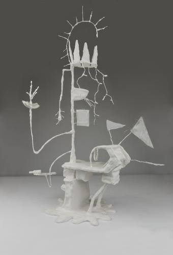 Jarek Piotrowski - Ovid's Cupboard - Steel, clay, fabric and lacquer - 58cm x 41cm × 24.5cm