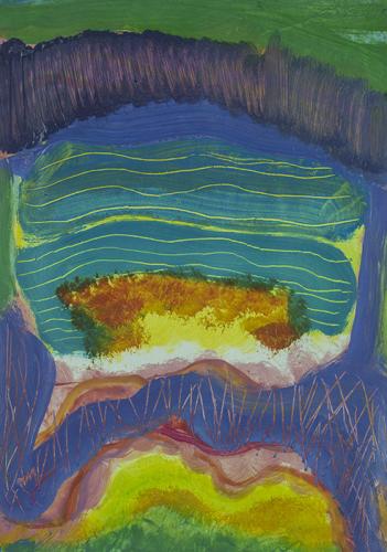 Jarek Piotrowski - Bog - Oil on paper - 29.7cm x 21cm