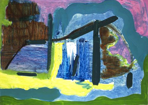 Jarek Piotrowski - Bog - Oil on paper - 42cm x 29.5cm