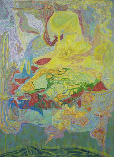 Jarek Piotrowski - Everyday Find Another Useless Talent - Oil on paper - 180 x 150cm