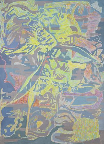Jarek Piotrowski - Everyday Find Another Useless Talent - Oil on paper - 180 x 150cm
