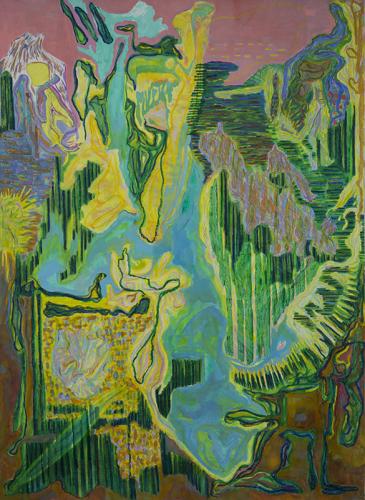 Jarek Piotrowski - Everyday Find Another Useless Talent - Oil on paper - 180 x 150cm