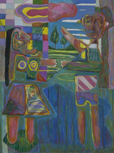 Jarek Piotrowski - Fingers Tie Me Up - ”Rain Maker” - Oil on canvas - 120 x 90cm