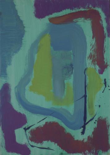 Jarek Piotrowski - Odblask - Oil on paper - 29.7 x 21cm