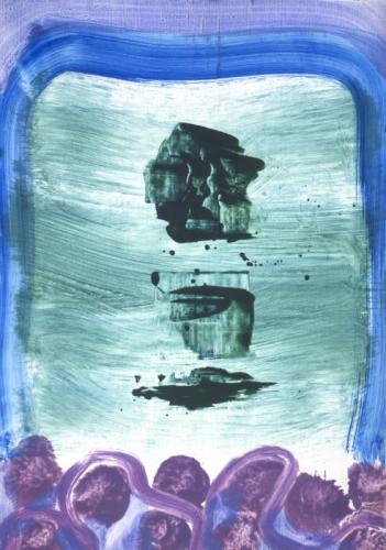 Jarek Piotrowski - Odblask - Oil on paper - 29.7 x 21cm