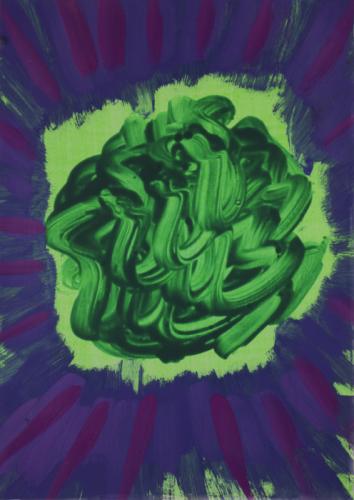 Jarek Piotrowski - Odblask - Oil on paper - 29.7 x 21cm