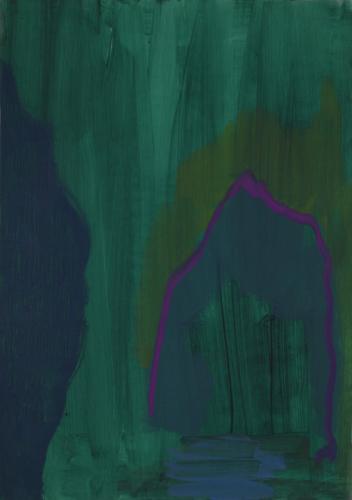 Jarek Piotrowski - Odblask - Oil on paper - 29.7 x 21cm