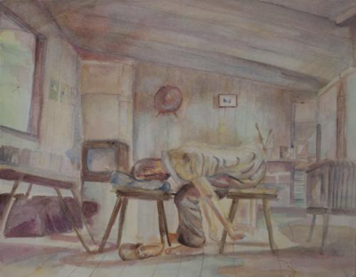 Jarek Piotrowski - Una cosa è certa - Aquarelle on paper - 50 x 65cm