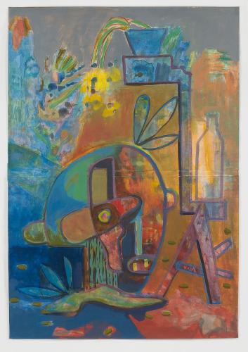 Jarek Piotrowski - In Going Under - Acrylic on primed  paper - 77.2 x 54cm
