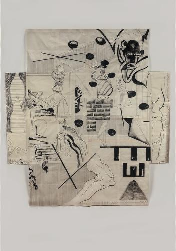 Jarek Piotrowski - A Better Fix - Ink on Japanese calligraphy paper - 192 x 176cm