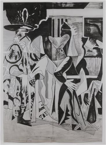 Jarek Piotrowski - Ink on paper - 152 x 108cm