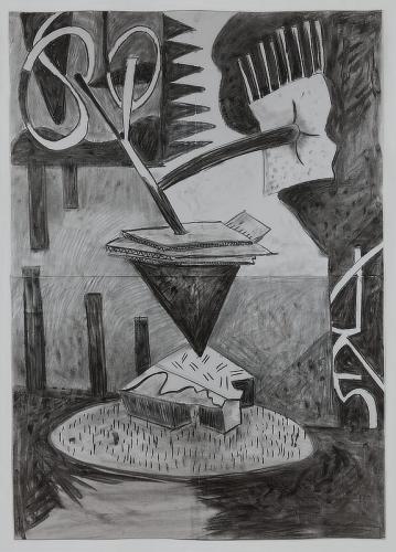 Jarek Piotrowski - O.T - Charcoal on paper - 107.7 x 76cm