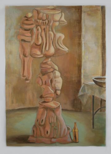 Jarek Piotrowski - On the Turf - Acrylic on primed paper - 157cm × 107.5cm