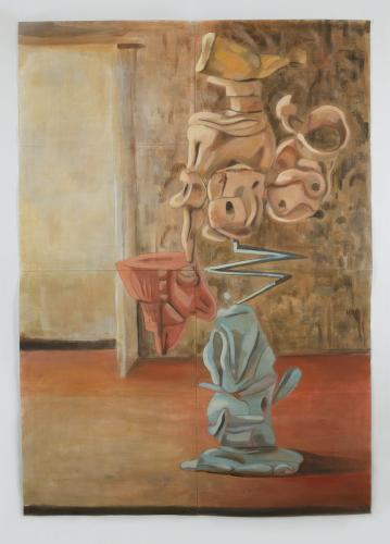 Jarek Piotrowski - On the Turf - Acrylic on primed paper - 152cm × 107cm