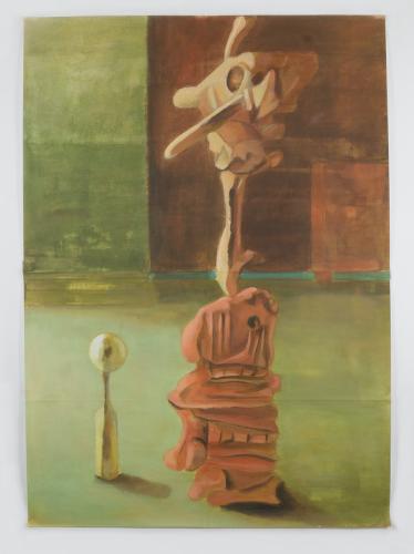 Jarek Piotrowski - On the Turf - Acrylic on primed paper - 151.5cm × 107.5cm