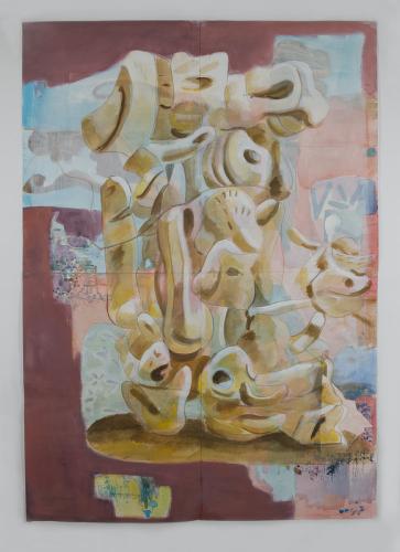 Jarek Piotrowski - Order of Things - Acrylic on primed paper - 151cm × 107.5cm