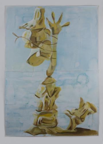 Jarek Piotrowski - Order of Things - Acrylic on primed paper - 151.5cm × 107.5cm